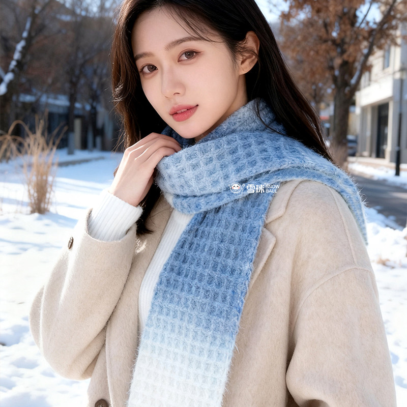 手工编织毛线围巾秋冬保暖针织