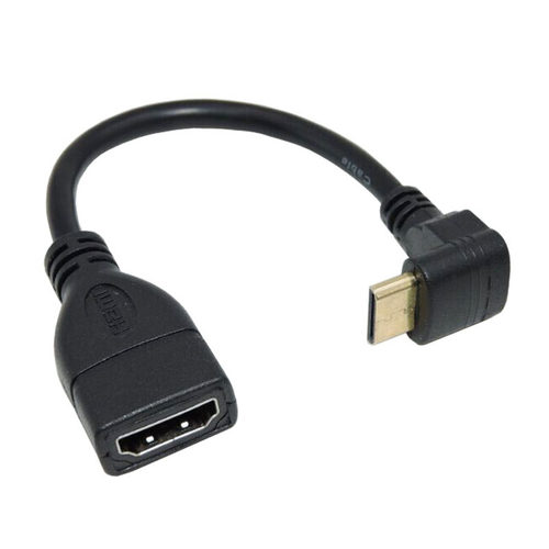 XY Mini HDMI转接头 迷你HDMi公转HDMI母 15cm 直角90度