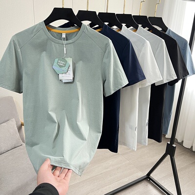 微孔透气索罗娜速干抗jun弹力户外运动休闲男士短袖T恤