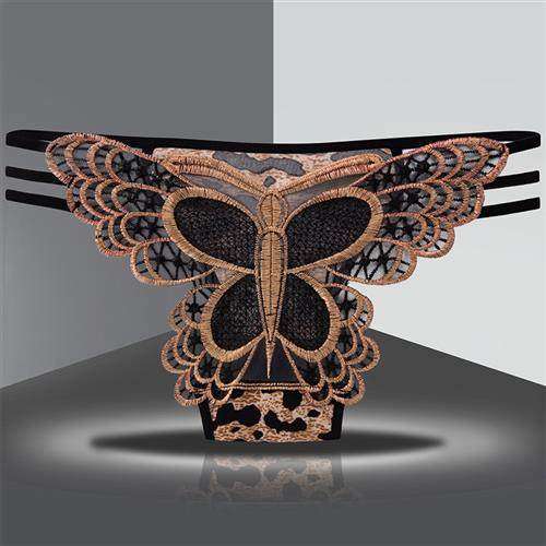 青桑服饰内搭小店性感蝴蝶豹纹内裤新款镂空诱惑刺绣绑带女士三角,女士内衣/男士内衣/家居服,女丁字裤,淘宝优惠券,粉丝福利购,淘宝优惠卷