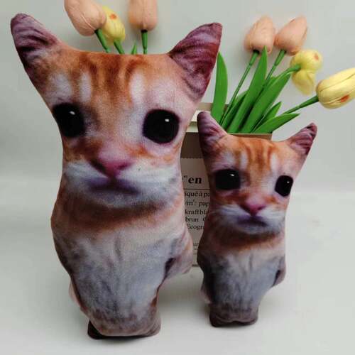 跨境新品el gato cat plush 仿真网红纸艺猫咪公仔毛绒玩偶厂家