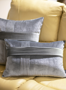 北欧抱枕简约现代样板房丝绒靠垫靠枕客厅沙发床头轻奢靠背腰靠包