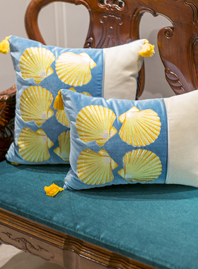 中式客厅红木沙发抱枕靠垫套样板房靠包床头靠背丝绒刺绣靠枕腰枕