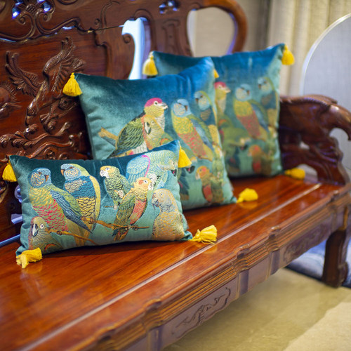 rams靠垫客厅样板间鹦鹉靠枕抱枕