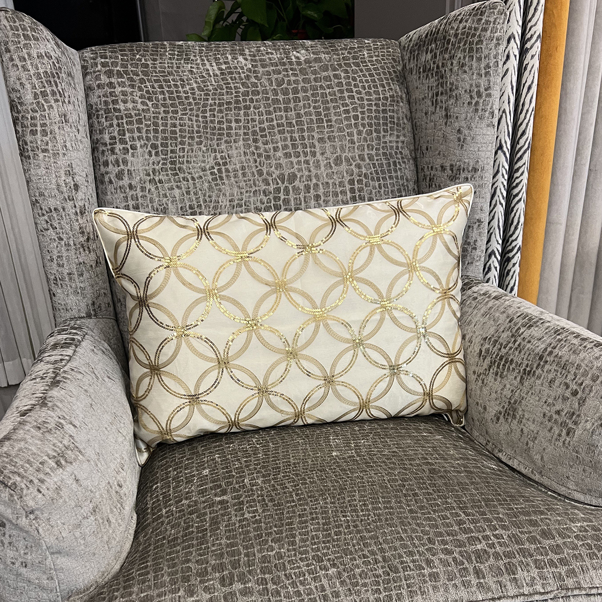 美式轻奢样板间靠枕客