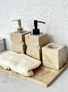 法式天然石卫浴套装洗发水摆件