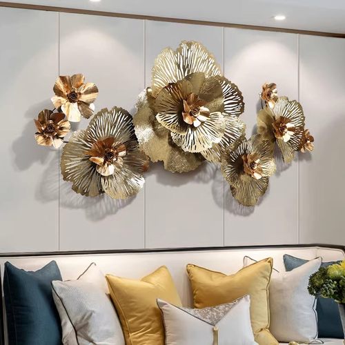 铁艺立体牡丹花轻奢墙面装饰