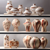 侘寂风复古陶瓷花瓶摆件客厅插花禅意茶室中古民族风装 饰粗陶陶罐