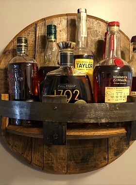 复古工业风壁挂酒架洋酒红酒装饰