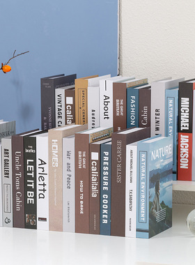 现代北欧英文假书籍书壳装饰摆件