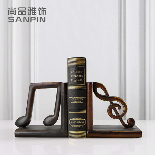 摆设北欧美式复古艺术书柜摆件