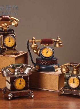 复古 老式电话机模型 服装店酒吧咖啡厅 怀旧摆件 橱窗陈列装饰品