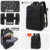 Classic Black with Black Small Backpack, Large Single Compartment Upgraded Version