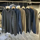 JLJ001 休闲商务加绒加厚假两件长袖 CC家CC polo衫 男士