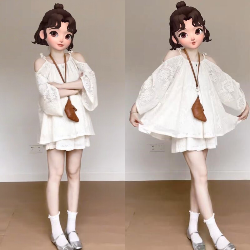 孕妇两件套夏季托腹镂空大码