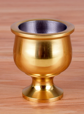 供奉拜神纯铜关公茶杯佛具