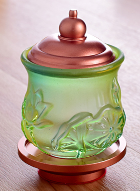 圣水杯玻璃仿琉璃供奉佛前观音