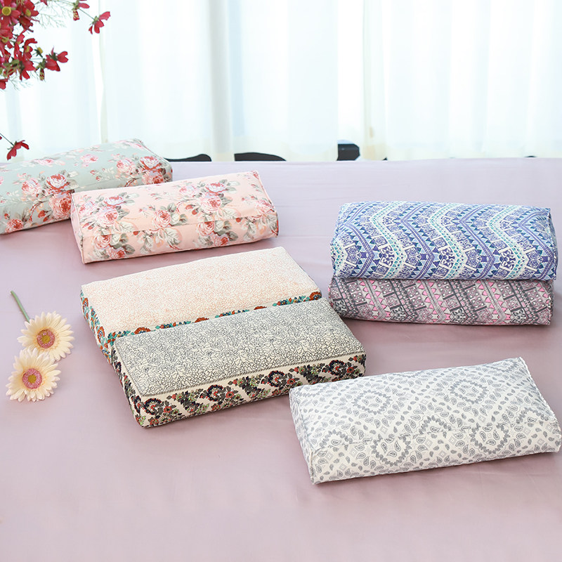 阳春小镇中式复古长方形荞麦枕头颈椎旅行便携枕荞麦壳枕头小号