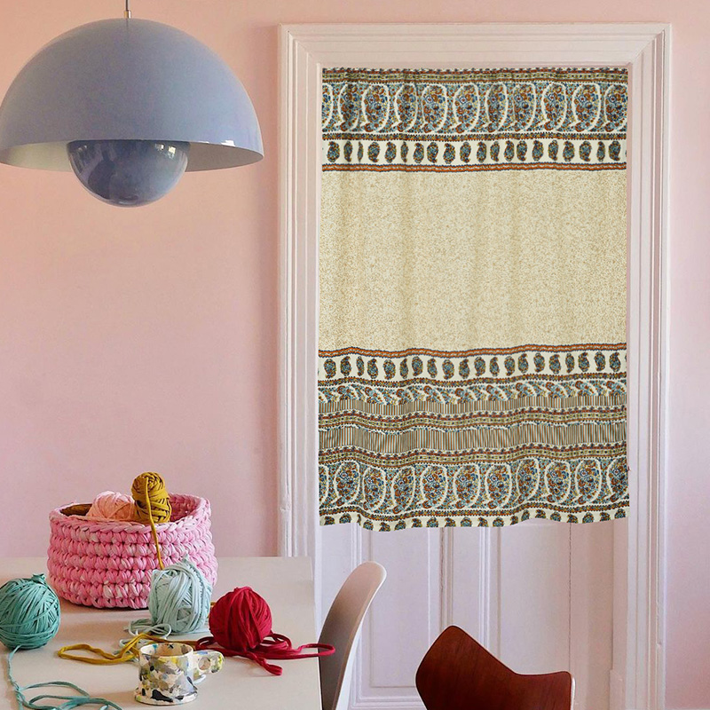 法式门帘阳春小镇棉耐用不掉色