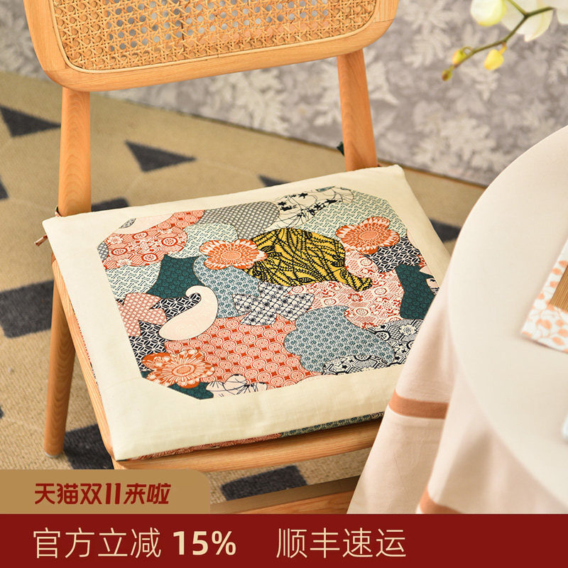 阳春小镇坐垫座垫餐椅家用实木红木中式四季通用冬季加厚方形防滑