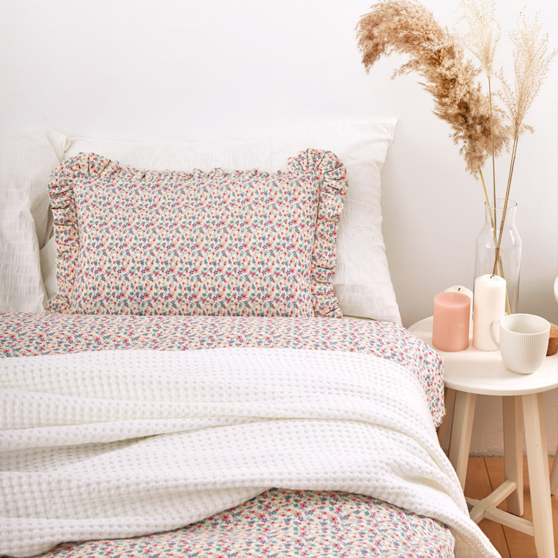 阳春小镇手工花边单人荞麦枕亲子枕头颈椎枕头睡觉纯棉全荞麦壳