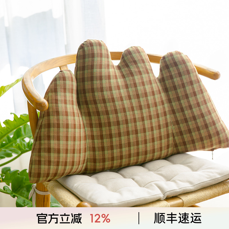 阳春小镇腰枕靠垫办公椅靠背垫工位腰靠垫护腰座椅腰托可拆洗久坐