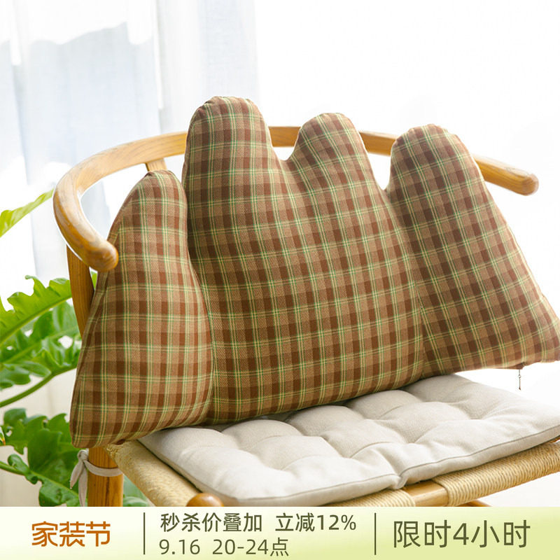 阳春小镇腰枕靠垫办公椅靠背垫工位腰靠垫护腰座椅腰托可拆洗久坐
