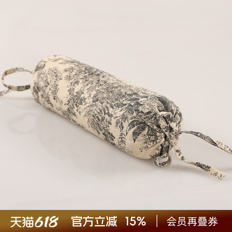 夏季糖果枕苦荞头枕汽车用透气棉麻凉爽颈椎枕头荞麦枕头可定制