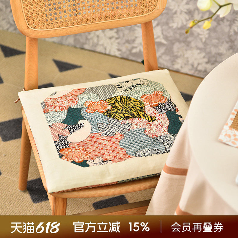 阳春小镇坐垫座垫餐椅家用实木红木中式四季通用冬季加厚方形防滑