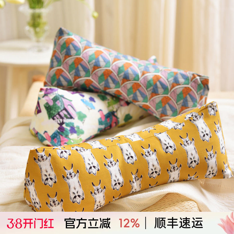 阳春小镇三角颈枕荞麦壳枕头成人单人睡眠颈椎睡觉专用纯棉高端