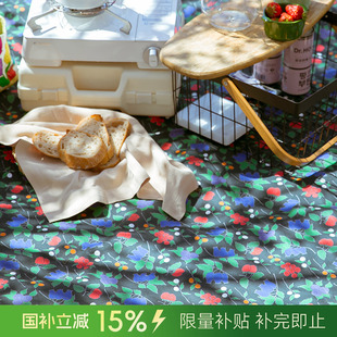 阳春小镇野餐垫户外防潮垫防水加厚便携野外出春游垫子沙滩可折叠