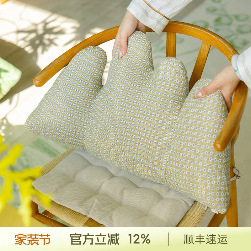 阳春小镇腰枕靠垫办公椅靠背垫工位腰靠垫护腰座椅腰托可拆洗久坐