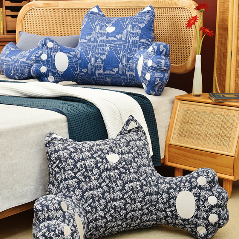 阳春小镇床头靠垫大靠背软包腰靠抱枕沙发飘窗床上看书儿童可拆洗