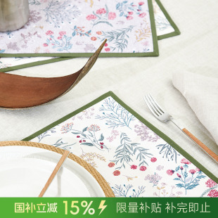 阳春小镇餐垫杯垫隔热垫ins风餐垫可定制防烫餐垫森系隔热垫
