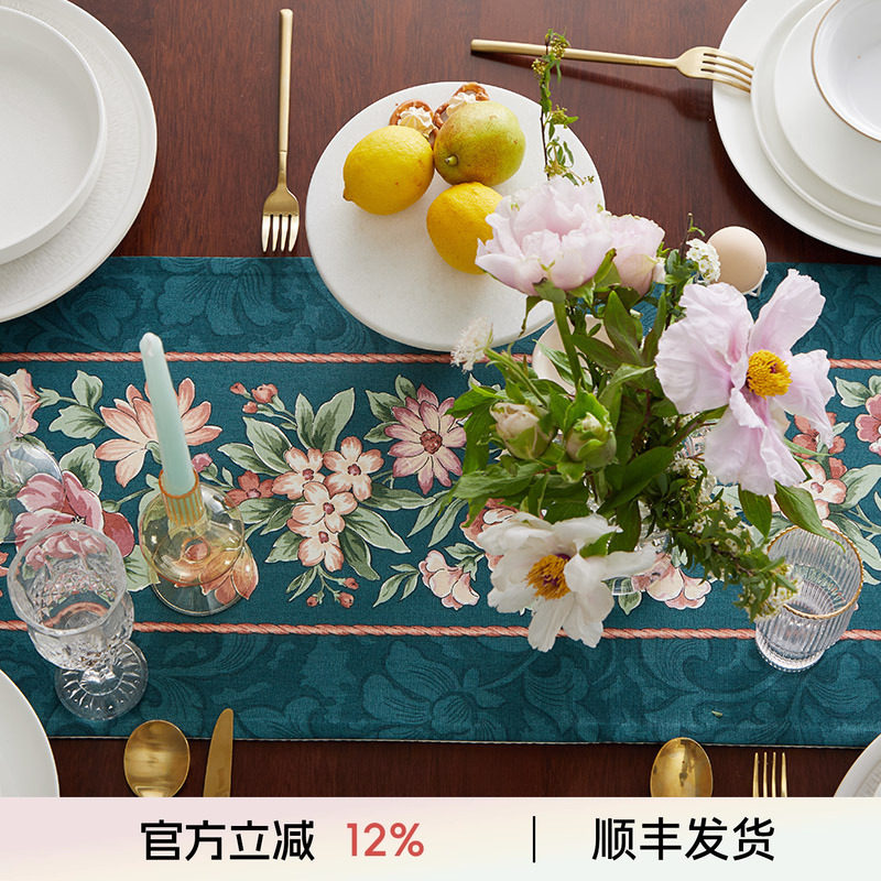 阳春小镇欧式古典桌旗美式复古