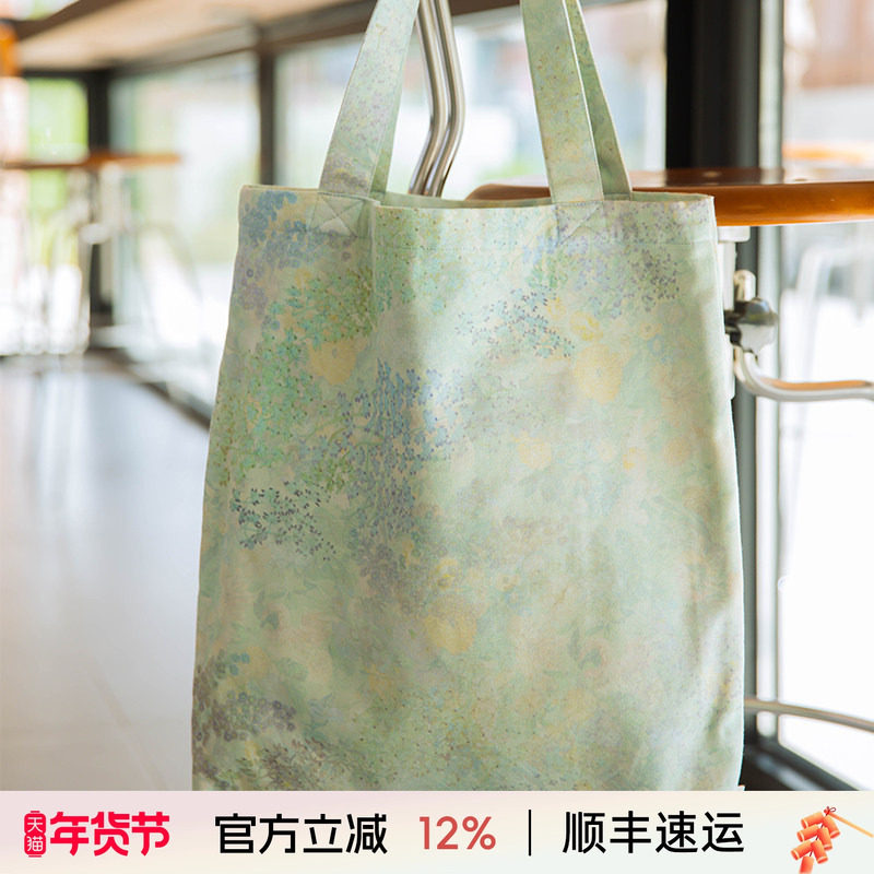 阳春小镇帆布手提袋环保购物袋买菜布袋子折叠便携结实耐用单肩包,居家布艺,便当袋,淘宝优惠券,粉丝福利购,淘宝优惠卷
