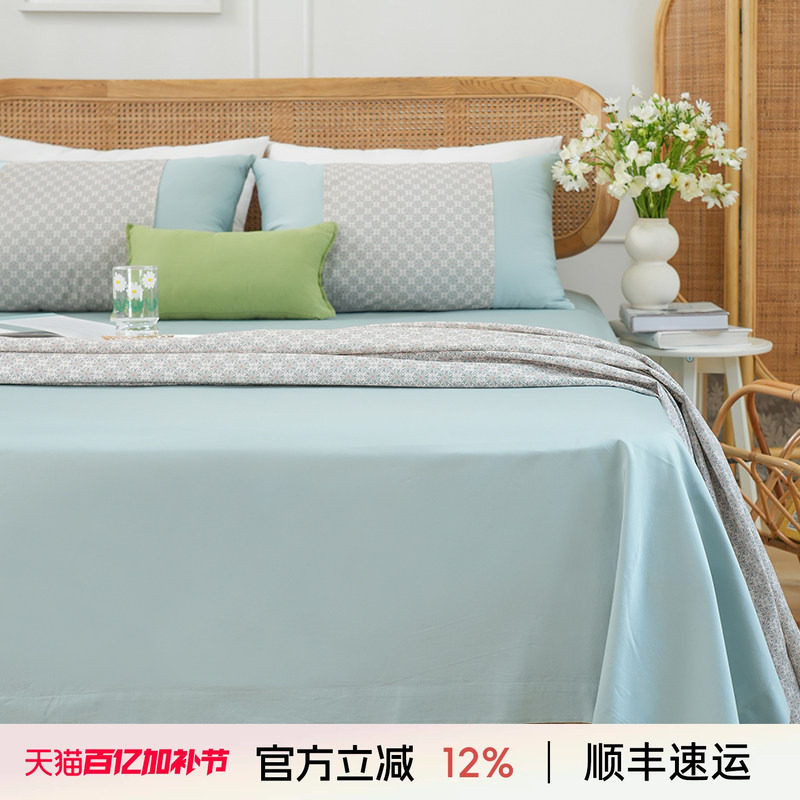 阳春小镇床单单件纯棉100全棉单人双人高级感四季通用睡单枕套a