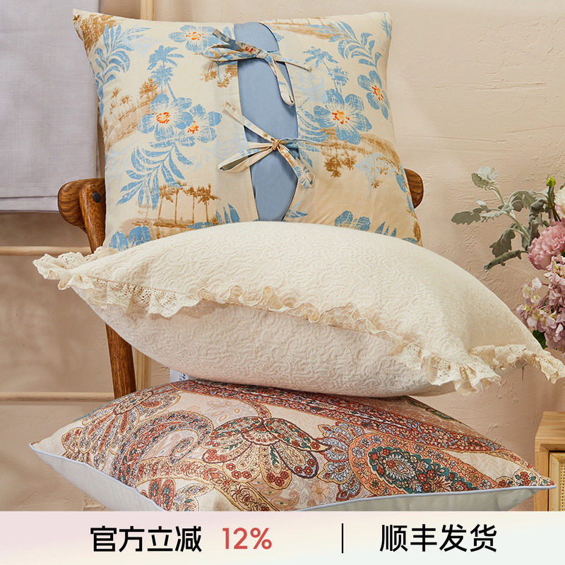 法式北京沙发靠垫蕾丝