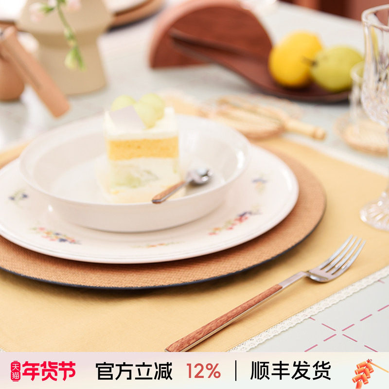 阳春小镇北欧网红亚麻蕾丝西餐餐垫轻奢ins风家用正方形餐垫口布,居家布艺,餐垫,淘宝优惠券,粉丝福利购,淘宝优惠卷
