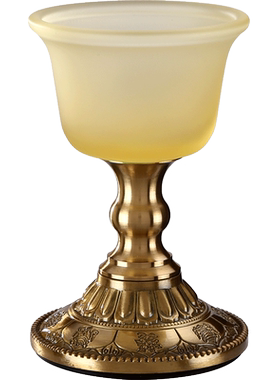 纯铜琉璃财神供水杯