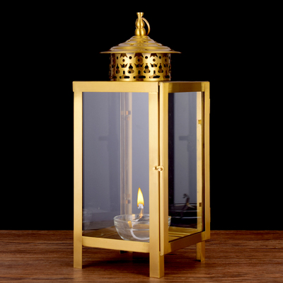 黄铜四面天灯寺庙室外防风油灯