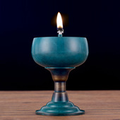 家用纯供奉仿古黄铜油灯佛灯供灯液体酥油长明灯观音佛前灯盏佛具