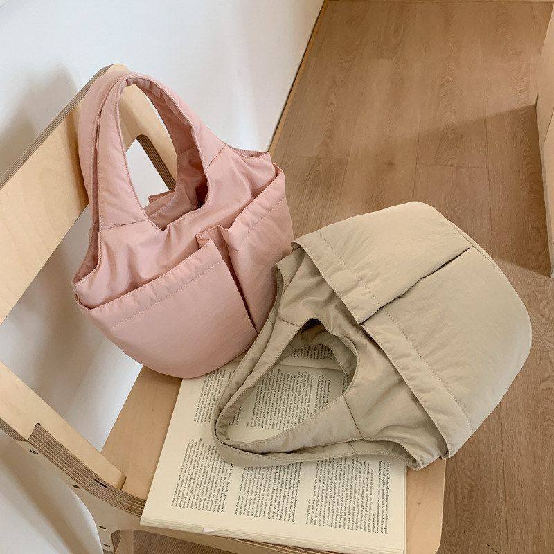 小众尼龙布包单肩腋下包大容量手拎包女韩版遛娃多口袋妈咪托特包,箱包皮具/热销女包/男包,通用款女包,淘宝优惠券,粉丝福利购,淘宝优惠卷