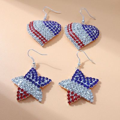 热销美国独立日耳饰女个性时尚