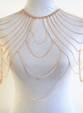 SL021欧美跨境饰品双肩项链ebay