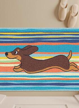 入户地垫美拉德复古丝圈防滑脚垫地毯进门垫子玄关门口可裁剪脚垫