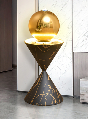 现代客厅落地式无障碍豪华流水饰品循环水电视沙发旁边装饰乔迁礼