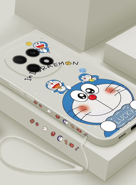 适用oppoA5pro手机壳新款oppo A5液态硅胶5G软壳A5活力版镜头全包防摔保护套a5pro男女生潮牌卡通时尚机器猫