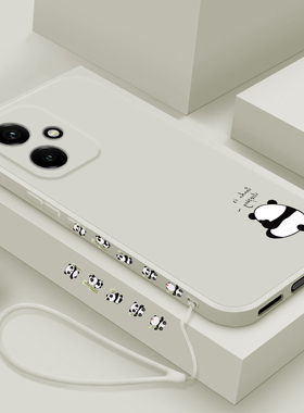 适用荣耀400手机壳新款华为honor400pro液态硅胶保护套镜头全包防摔软壳DNN一AN00男女生DNP网红创意卡通熊猫