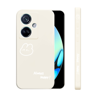 适用oppok11手机壳新款K11x 5G液态硅胶保护套男女生0pp0镜头全包k11防摔软壳个性创意PHF110简约外壳开心兔